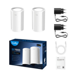 DOMOWY SYSTEM WI-FI MESH M11000(2-PACK) Wi-Fi 7 2.4GHz, 5GHz, 6GHz 688Mb/s + 4324Mb/s + 5765Mb/s CUDY