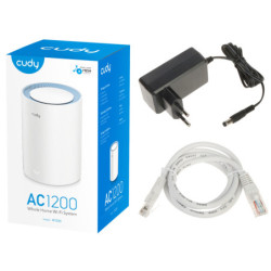 DOMOWY SYSTEM WI-FI MESH M1200(1-PACK) 2.4 GHz, 5 GHz, 300 Mb/s + 867 Mb/s CUDY