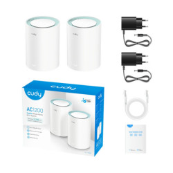 DOMOWY SYSTEM WI-FI MESH M1300(2-PACK) 2.4 GHz, 5 GHz, 300 Mb/s + 867 Mb/s CUDY