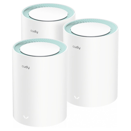 DOMOWY SYSTEM WI-FI MESH M1300(3-PACK) 2.4 GHz, 5 GHz, 300 Mb/s + 867 Mb/s CUDY