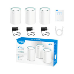 DOMOWY SYSTEM WI-FI MESH M1300(3-PACK) 2.4 GHz, 5 GHz, 300 Mb/s + 867 Mb/s CUDY