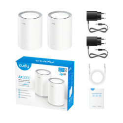 DOMOWY SYSTEM WI-FI MESH M3000(2-PACK) V2.0 Wi-Fi 6 2.4 GHz, 5 GHz, 574 Mb/s + 2402 Mb/s CUDY