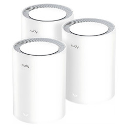 DOMOWY SYSTEM WI-FI MESH M3000(3-PACK) 2.4 GHz, 5 GHz, 574 Mb/s + 2402 Mb/s CUDY