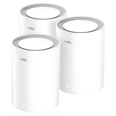 DOMOWY SYSTEM WI-FI MESH M3000(3-PACK) 2.4 GHz, 5 GHz, 574 Mb/s + 2402 Mb/s CUDY