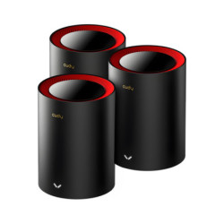 DOMOWY SYSTEM WI-FI MESH M3000(3-PACK)-BLACK Wi-Fi 6 2.4GHz, 5GHz, 574Mb/s + 2402Mb/s CUDY
