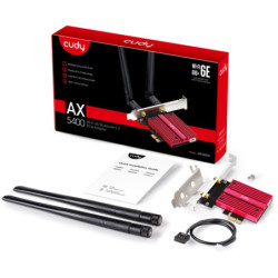 KARTA SIECIOWA WI-FI 6E PCIE WE3000S 2.4GHz, 5GHz, 6GHz 574Mb/s + 2402Mb/s Wi-Fi 6E CUDY