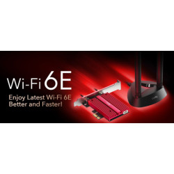 KARTA SIECIOWA WI-FI 6E PCIE WE4000 Bluetooth 5.3 2.4 GHz, 5 GHz, 6 GHz 574 Mb/s + 2402 Mb/s + 2402 Mb/s CUDY
