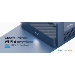 ROUTER VPN TR3000 Wi-Fi 6 2.4 GHz, 5 GHz 574 Mb/s + 2402 Mb/s CUDY
