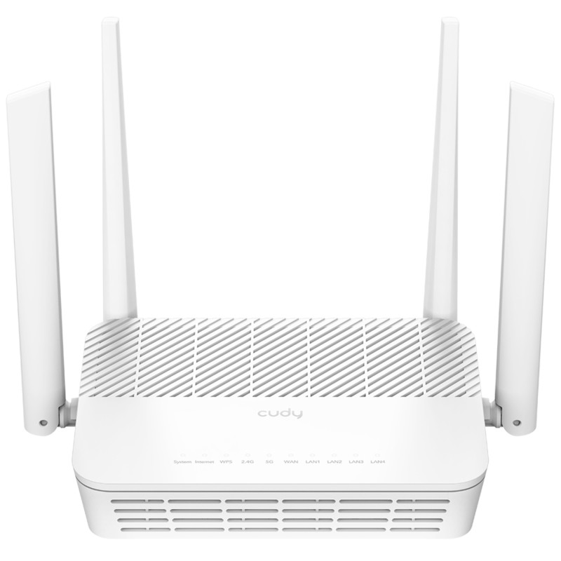 ROUTER WR3000S Wi-Fi 6 2.4 GHz, 5 GHz 574 Mb/s + 2402 Mb/s CUDY