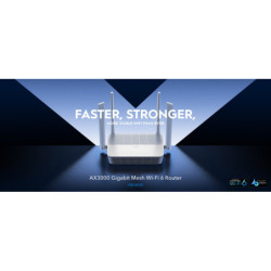 ROUTER WR3000S Wi-Fi 6 2.4 GHz, 5 GHz 574 Mb/s + 2402 Mb/s CUDY