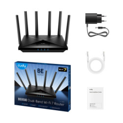 ROUTER WR6500 Wi-Fi 7 2.4 GHz, 5 GHz 688 Mb/s + 5765 Mb/s CUDY
