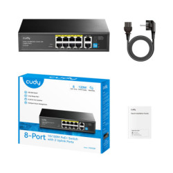 SWITCH POE FS1010P 8-PORTOWY CUDY