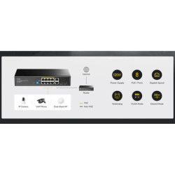 SWITCH POE GS1010PS2 8-PORTOWY SFP CUDY