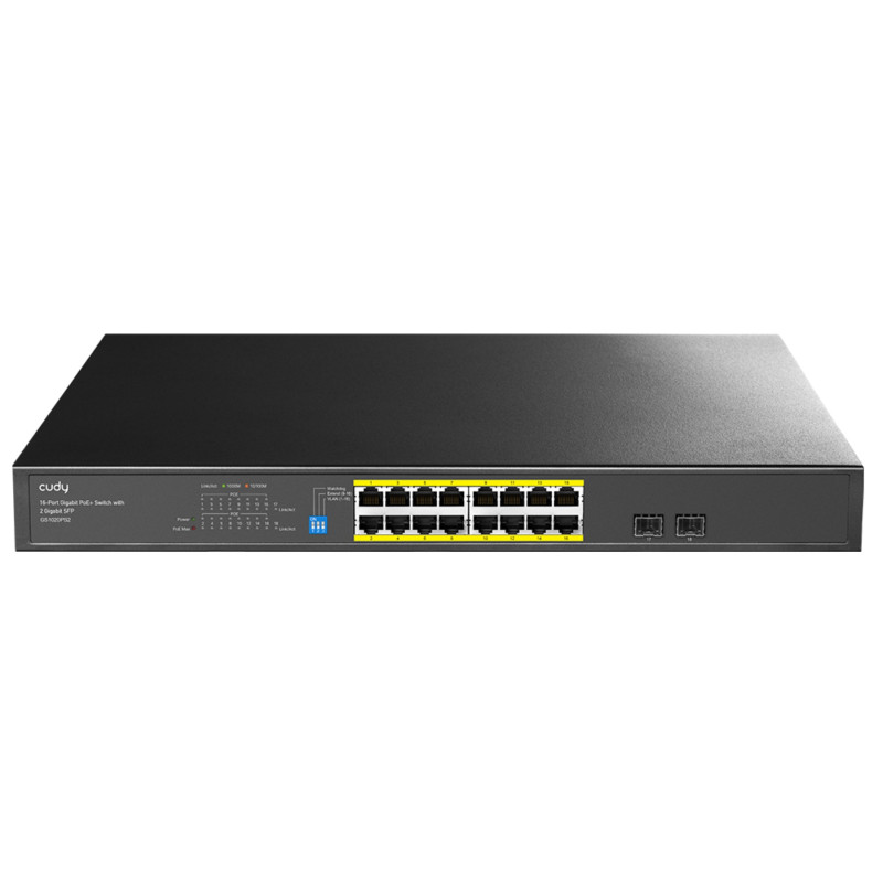SWITCH POE GS1020PS2 16-PORTOWY SFP CUDY
