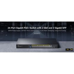 SWITCH POE GS1026PS2 24-PORTOWY SFP CUDY