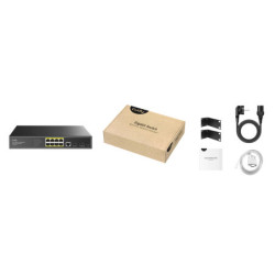 SWITCH POE GS2008PS2 8-PORTOWY SFP CUDY