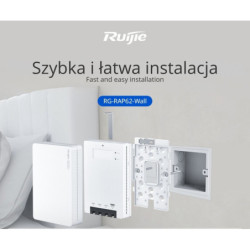 PUNKT DOSTĘPOWY RG-RAP62-WALL Wi-Fi 6 2.4GHz 5GHz 573Mb/s + 2401Mb/s REYEE