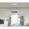 PUNKT DOSTĘPOWY RG-RAP62-WALL Wi-Fi 6 2.4GHz 5GHz 573Mb/s + 2401Mb/s REYEE