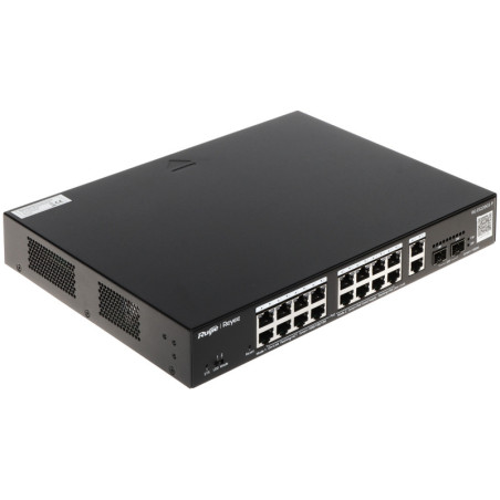SWITCH POE RG-ES220GS-P 16-PORTOWY + 2X UPLINK + 2X SFP REYEE