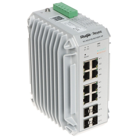 SWITCH PRZEMYSŁOWY POE RG-NIS3100-8GT4SFP-HP 8-PORTOWY + 4X SFP REYEE