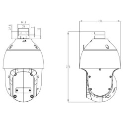 KAMERA IP OBROTOWA ZEWNĘTRZNA TC-H324S SPEC:23X/I/E/C/V3.0 - 1080p 5... 115mm TIANDY