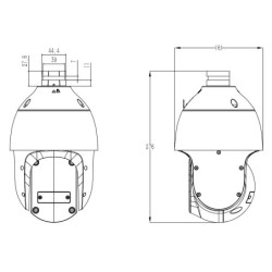 KAMERA IP OBROTOWA ZEWNĘTRZNA TC-H354S SPEC:23X/I/E/V3.1 - 5Mpx 5... 115mm TIANDY