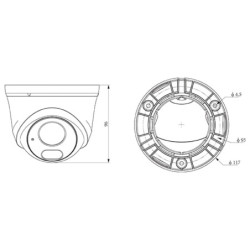KAMERA IP TC-C34HS SPEC:I3/E/Y/C/SD/B/2.8MM/V4.2 Starlight/Lite SERIES - 4Mpx 2.8mm TIANDY