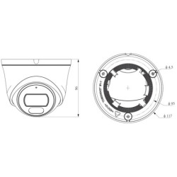 KAMERA IP TC-C35XP 3FRA-28 Color Maker / Lite Series - 5Mpx 2.8mm TIANDY