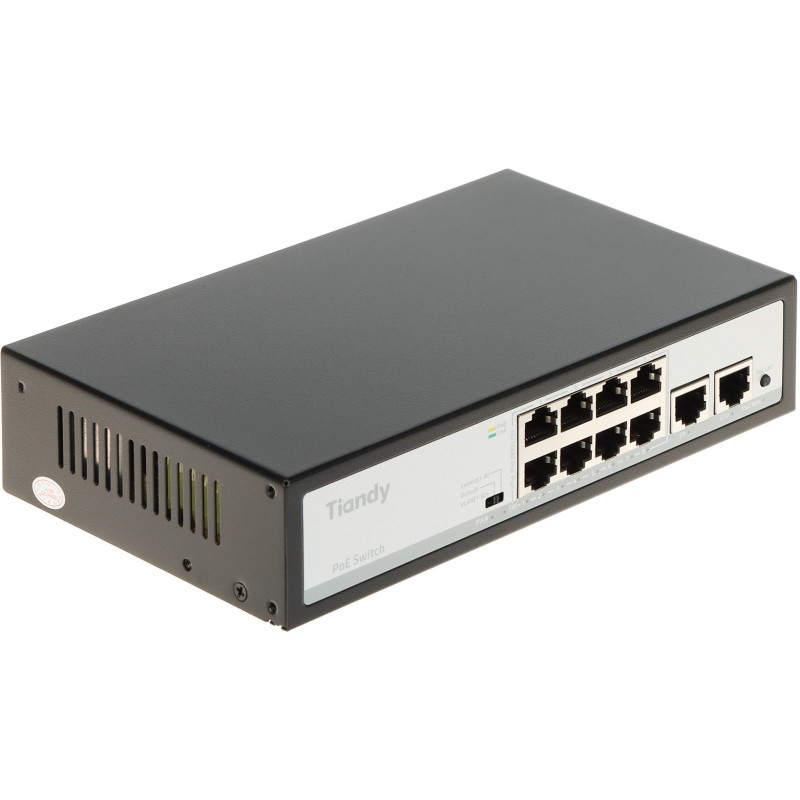 SWITCH POE TC-P3S010 SPEC:H/0820/AT/90 8-PORTOWY + 2X UPLINK TIANDY