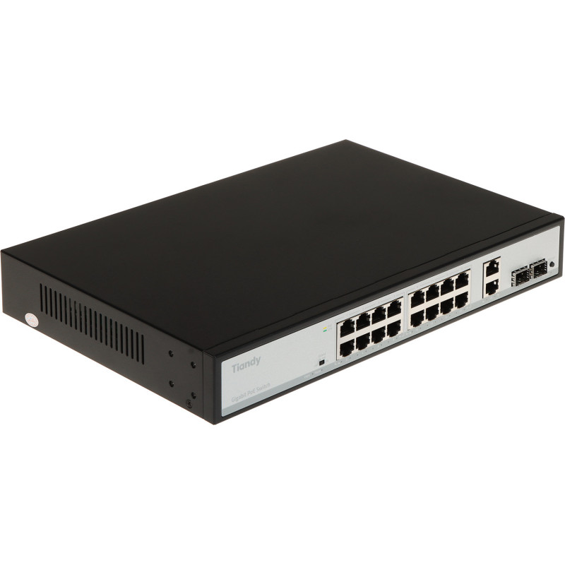 SWITCH POE TC-P3S020 SPEC:G/1622/AT/180 16-PORTOWY + 2X UPLINK + 2X SFP TIANDY