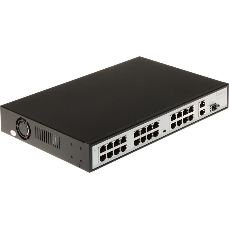 SWITCH POE TC-P3S027 SPEC:H/2421/AT/260 24-PORTOWY + 2X UPLINK + 1X SFP TIANDY