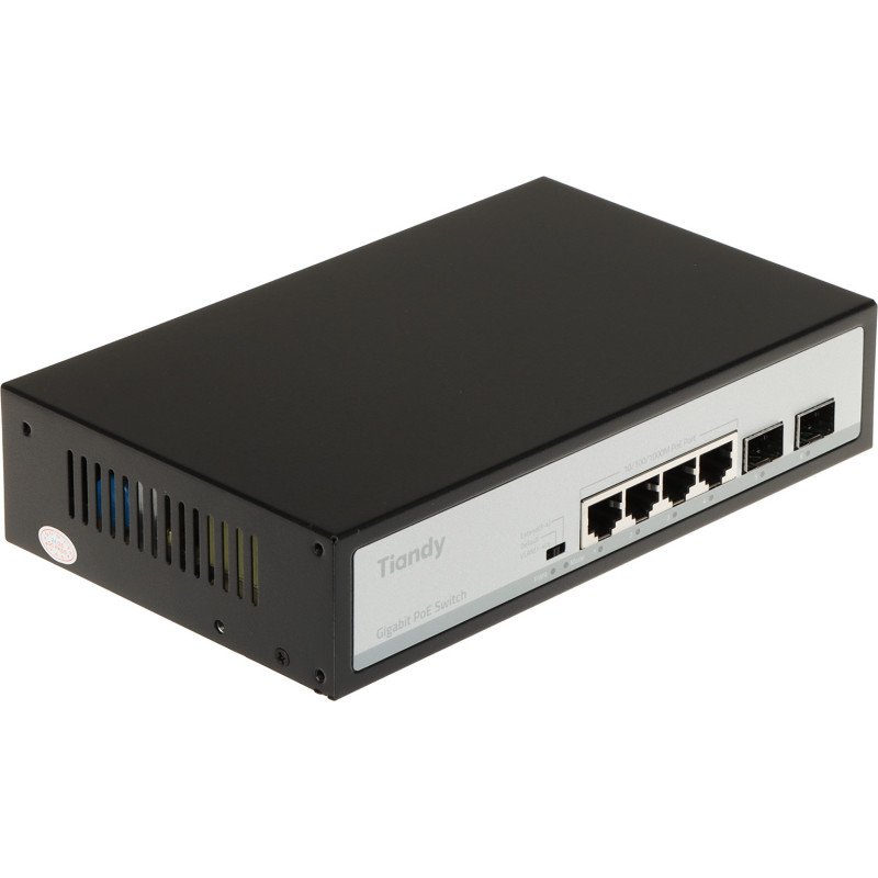 SWITCH POE TC-P3S06 SPEC:H/0402/AT/60 4-PORTOWY + 2X SFP TIANDY