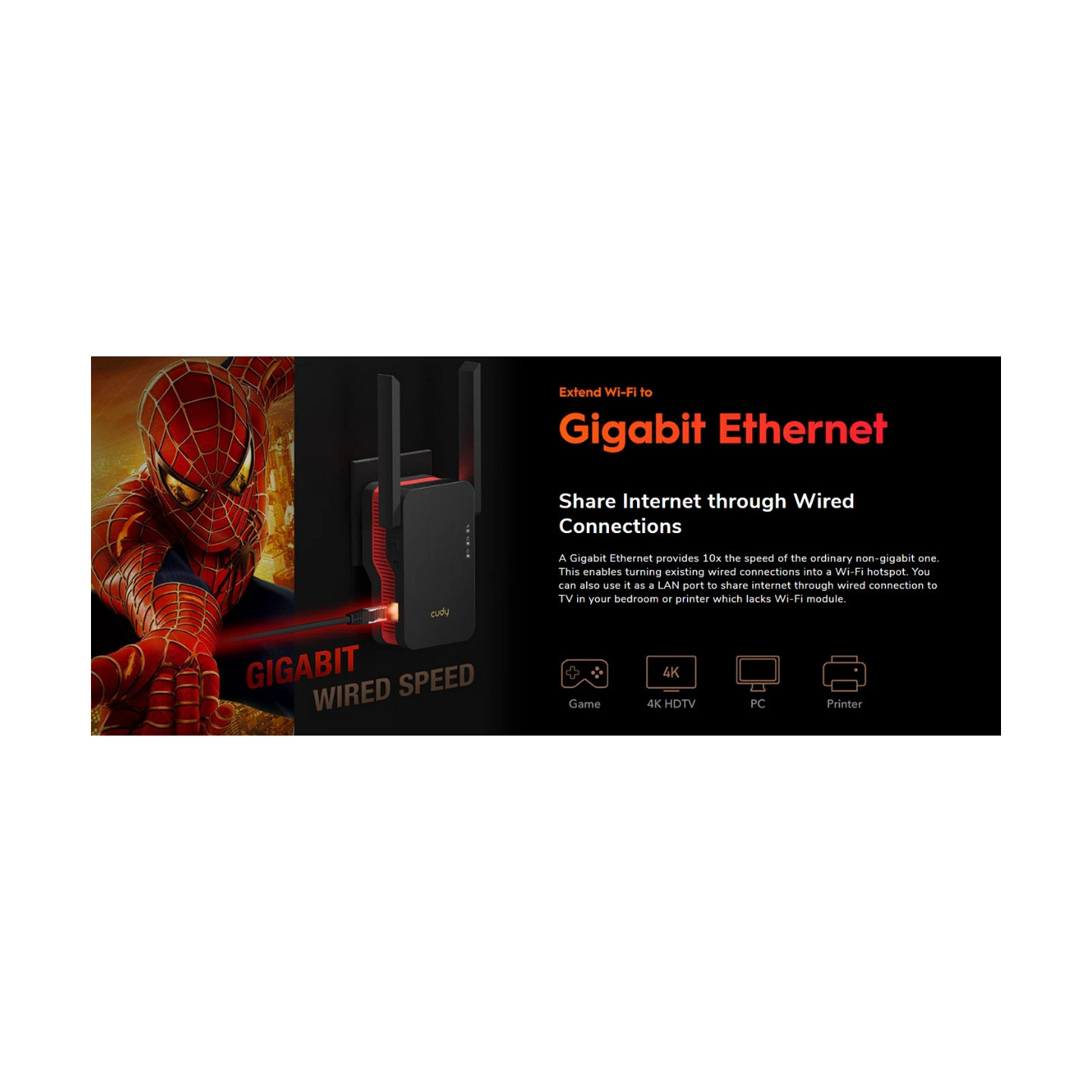 UNIWERSALNY WZMACNIACZ SIECI BEZPRZEWODOWEJ RE3000 Wi-Fi 6 2.4 GHz, 5 GHz