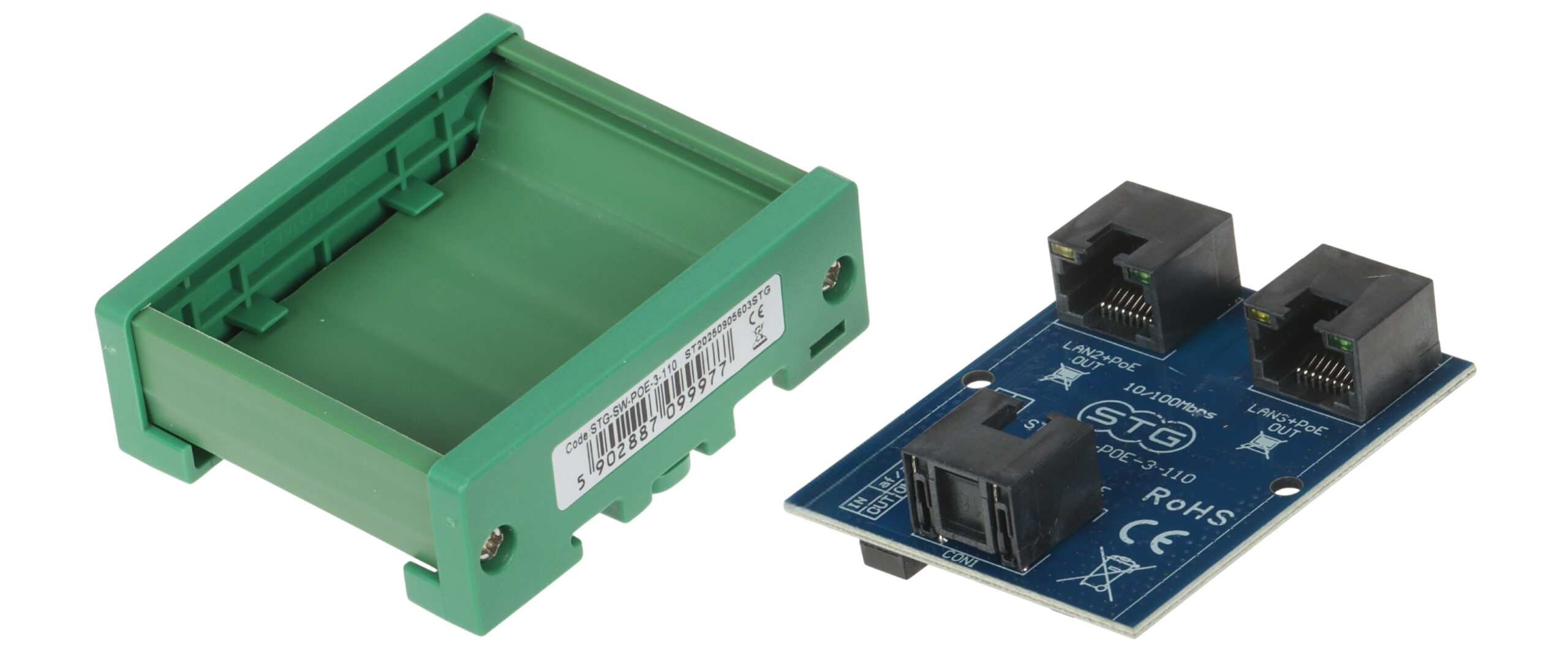 SWITCH POE / EXTENDER STG-SW-POE-3-110 3-PORTOWY STG - obrazek 4