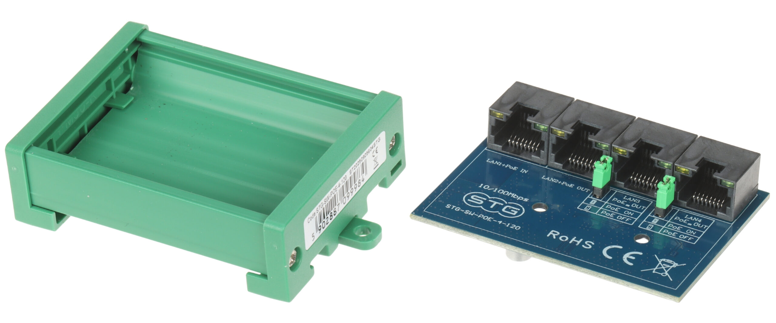 SWITCH POE, EXTENDER STG-SW-POE-4-120 4-PORTOWY STG - obrazek 4